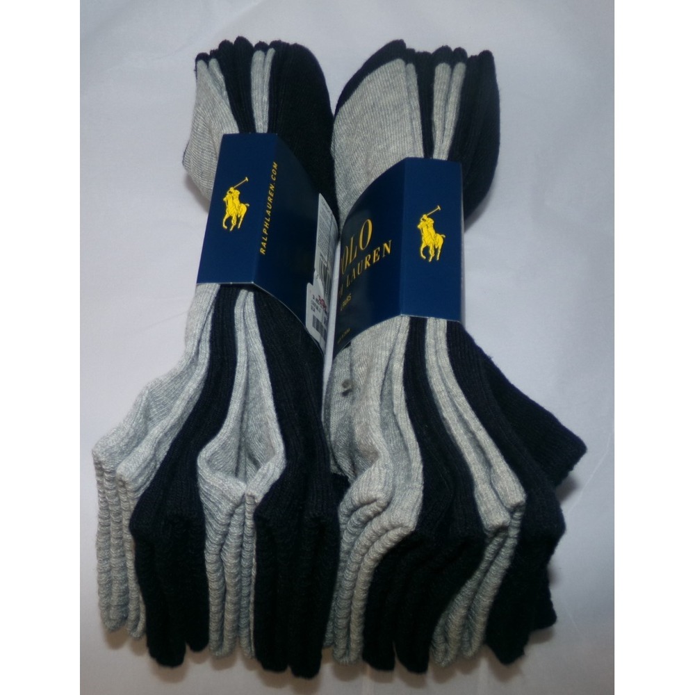 NWT‎ MENS POLO RALPH LAUREN SPORT SOCKS~8 PAIRS~ASSORTED - Picture 2 of 3